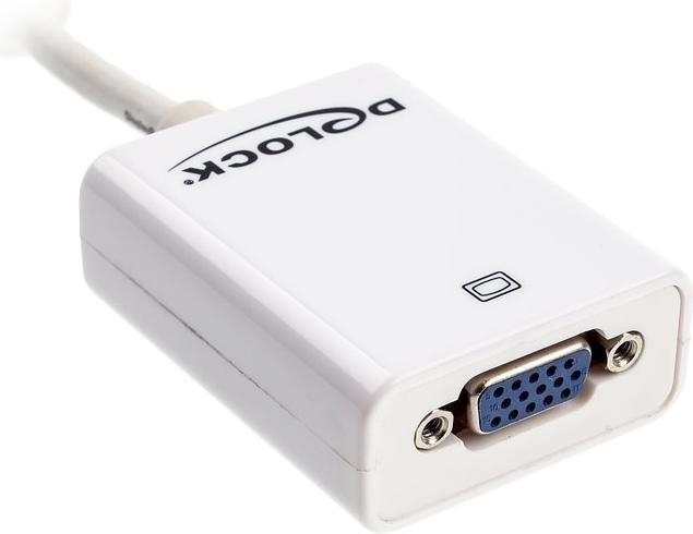 Actual product image Delock Monitor adapter DP to VGA-Bu white (VGA, 16 cm)