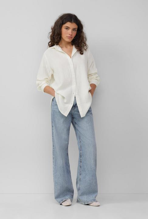 Immagine prodotto S.Oliver Bluse Hemdbluse aus Musselin im Oversize-Schnitt (44)