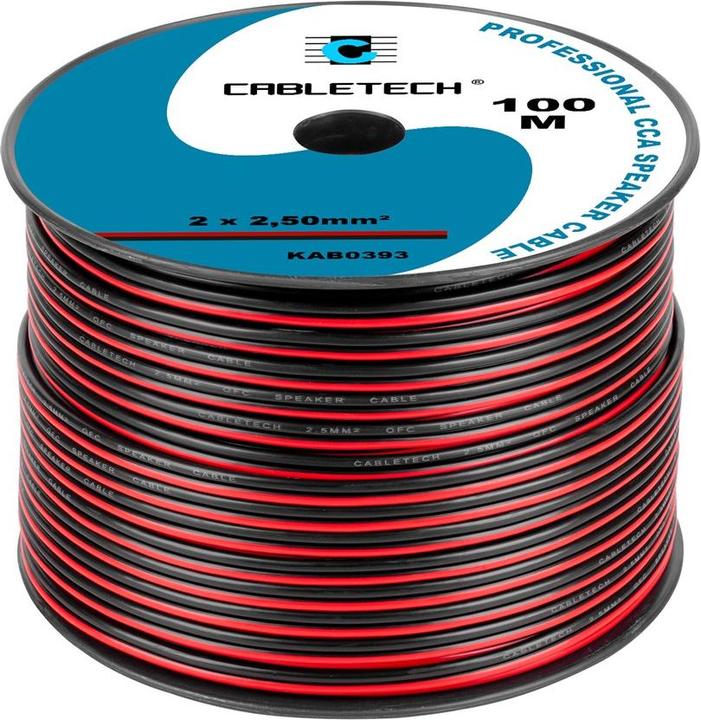 Actual product image Cabletech CCA 2.5 mm black (100 m, 2.50 mm²)