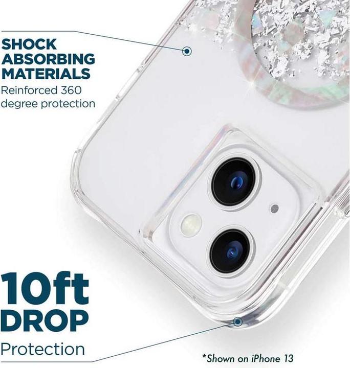 Actual product image Case-Mate Karat MagSafe - mother-of-pearl embellished iPhone 14 Plus case (a touch of pearl) (Apple iPhone 14 Plus)