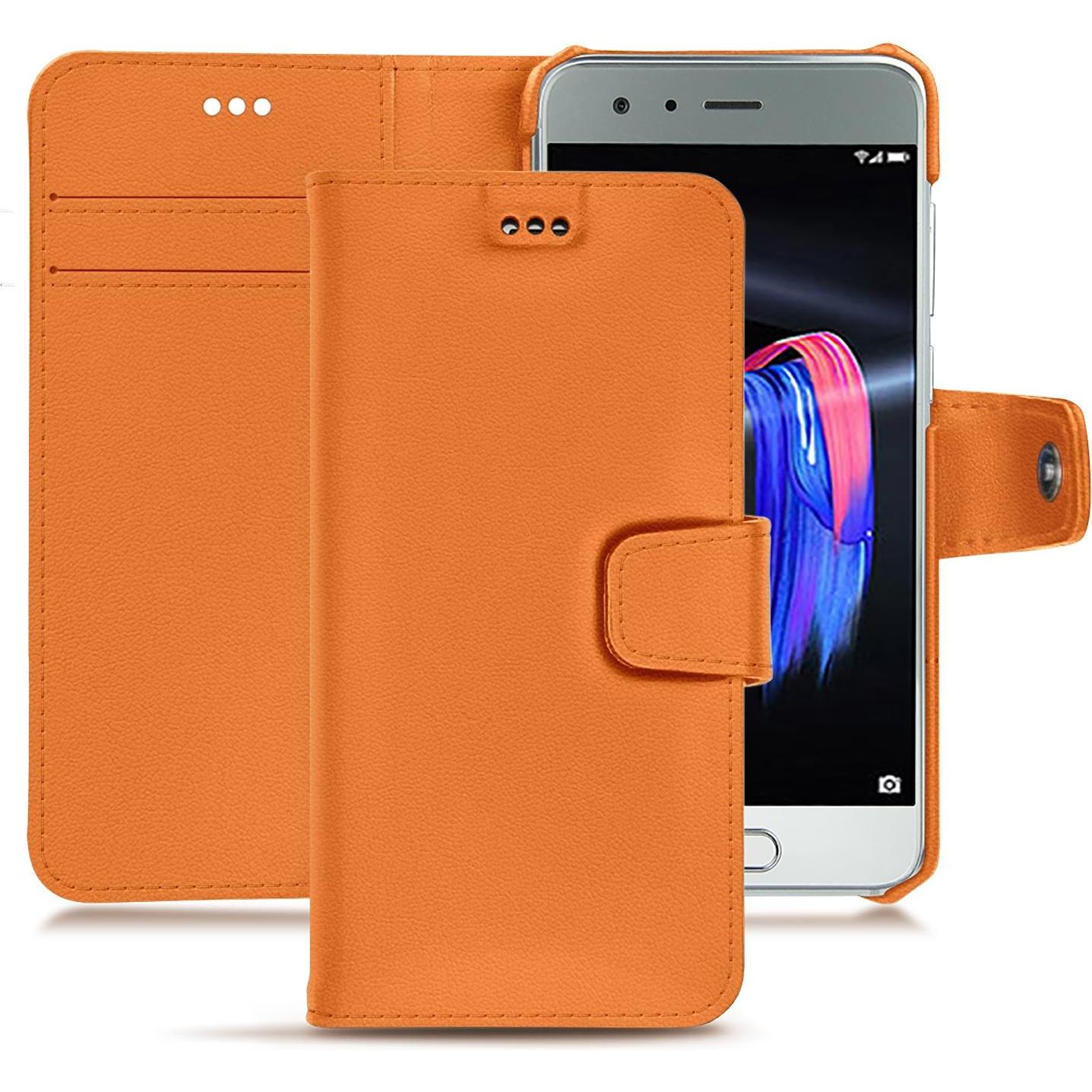 Noreve Lederschutzhülle Wallet (Honor 9), Smartphone Hülle, Orange