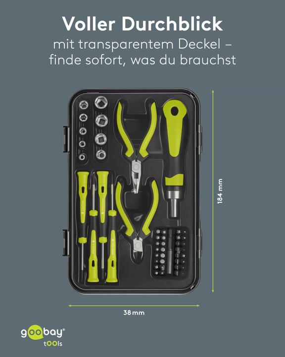 Actual product image Goobay Werkzeug-Set Advanced, 49-tlg. (49 pieces)