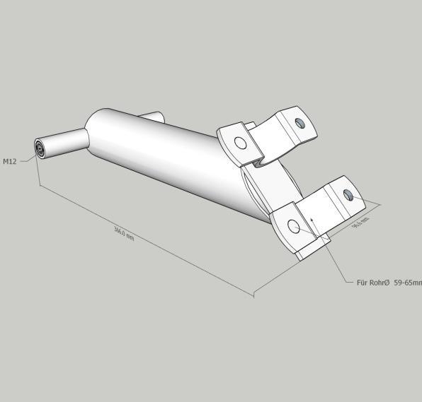 Actual product image Maurelma Richtbarer Masthalter 1130x700 mm (Solar system mounting material)