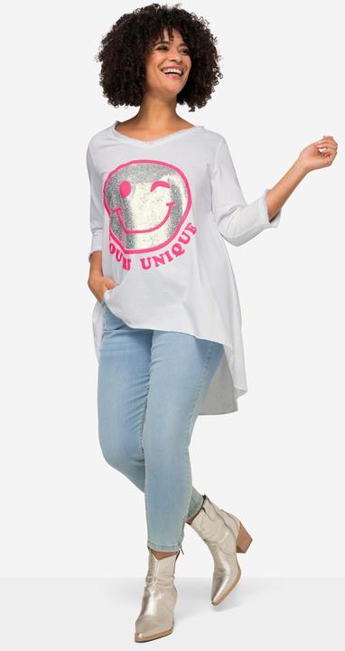 Produktbild Angel of Style Longshirt, Smiley, Rundhals, Langarm, gerundeter Saum (54)