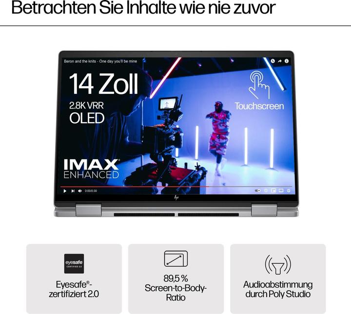 Produktbild HP Envy x360 14-fc0075ng (14", 1000 GB, 16 GB, DE, Intel Core Ultra 7 155U)