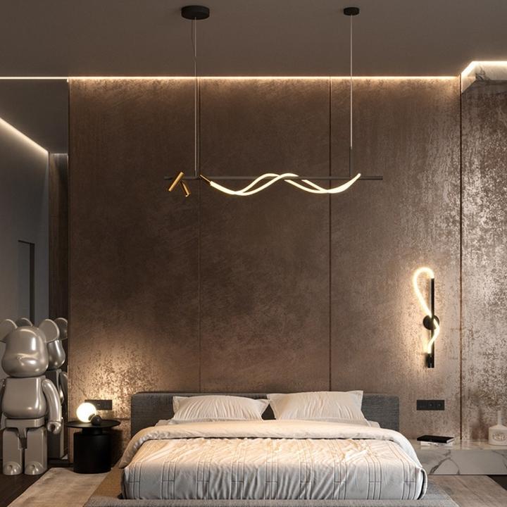 Actual product image Maytoni Tau LED pendant light, pendant light 42W black warm white (1500 lm)