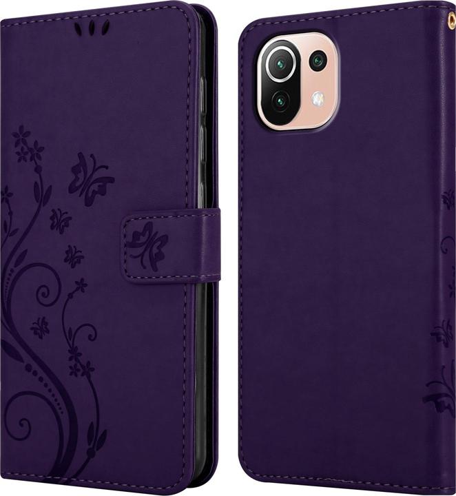 Produktbild Cadorabo Flower Book Hülle (Xiaomi Mi 11 Lite, Xiaomi Mi 11 Lite 5G)