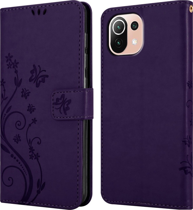 Actual product image Cadorabo Flower Book cover (Xiaomi Mi 11 Lite, Xiaomi Mi 11 Lite 5G)