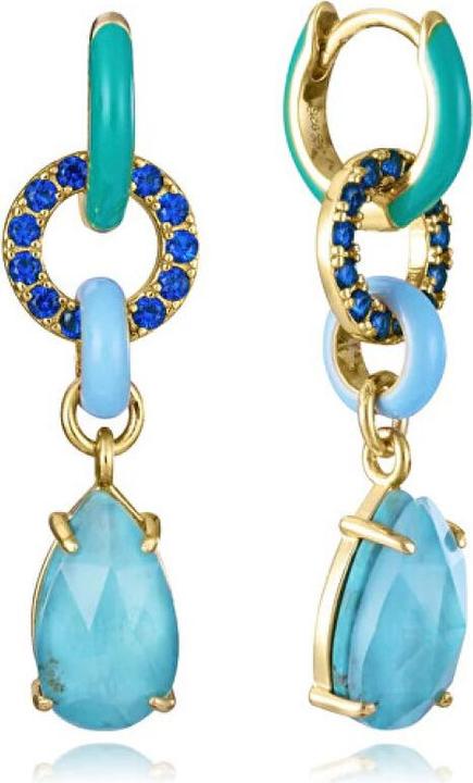 Viceroy Fashion earrings with zircons 2 in 1 Élégant 13194E100-99 (Argent sterling 925)
