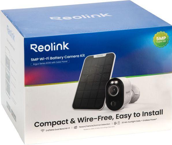 Actual product image Reolink Argus Series B330 + solar panel (2560 x 1440 Pixels)