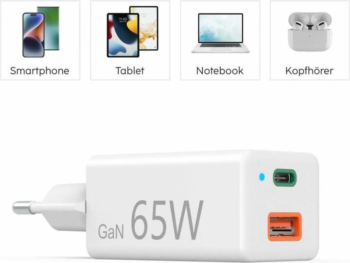 Actual product image Hama Mini charger (65 W, 2 ports)