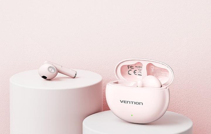 Actual product image Vention Wireless earphones,, NBKP0, Earbuds Elf E06 (pink) (ANC, 6 h, Wireless)