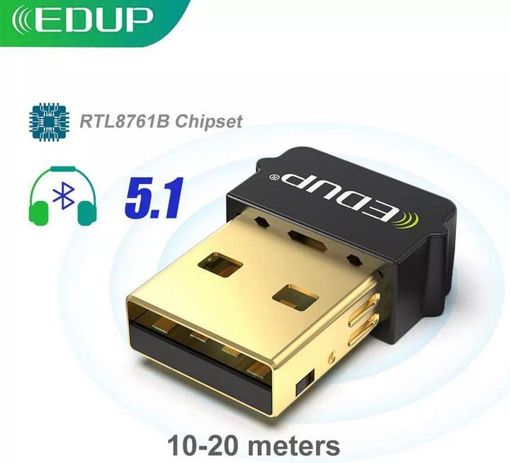 Actual product image PhoneLook Universal Bluetooth 5.1 Adapter Wireless Connection with PC without Bluetooth (Transmitter & Receiver)