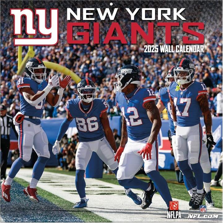 Image du produit NFL - New York Giants - Calendrier mural de l'équipe 30,5 x 30,5 cm 2025 (30,5 x 30,5 cm)