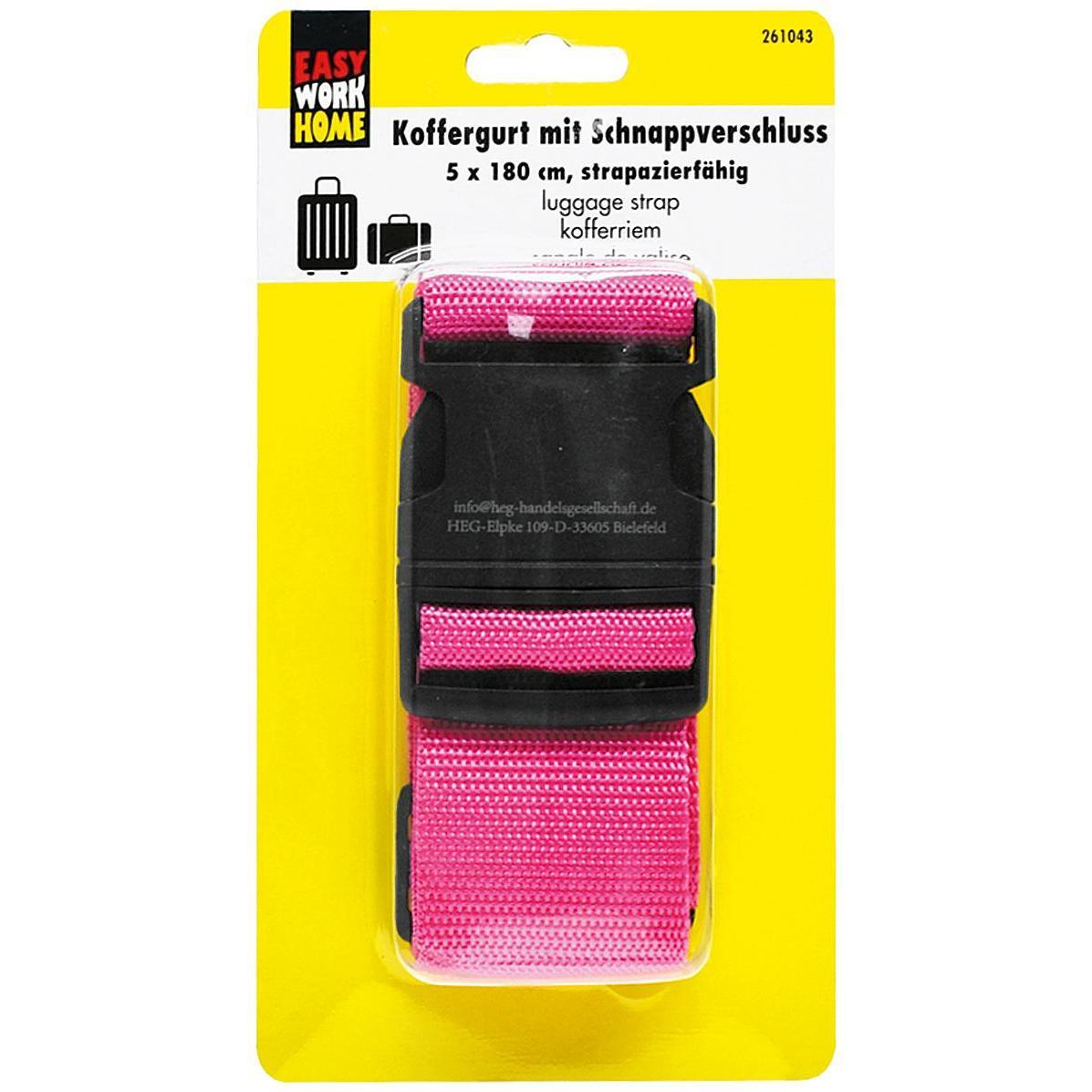 Thumbnail - 6x Easy Work, Reisezubehör, Koffergurt, Pink, (Kofferriemen)