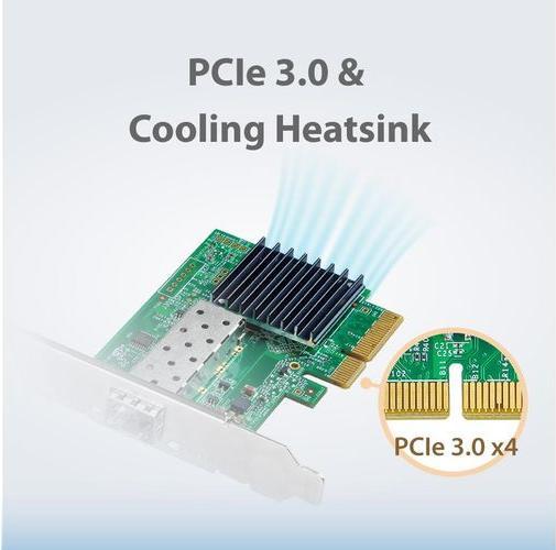 Actual product image edimax 10GbE Gigabit Ethernet SFP+ PCI Express Server Adapter (PCI Express 3.0 x4)