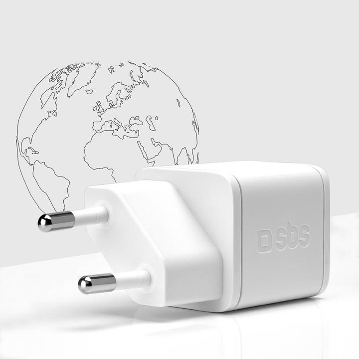 Produktbild SBS PD Reiselader 20W USB-C GaN weiá (20 W, 1 Port)
