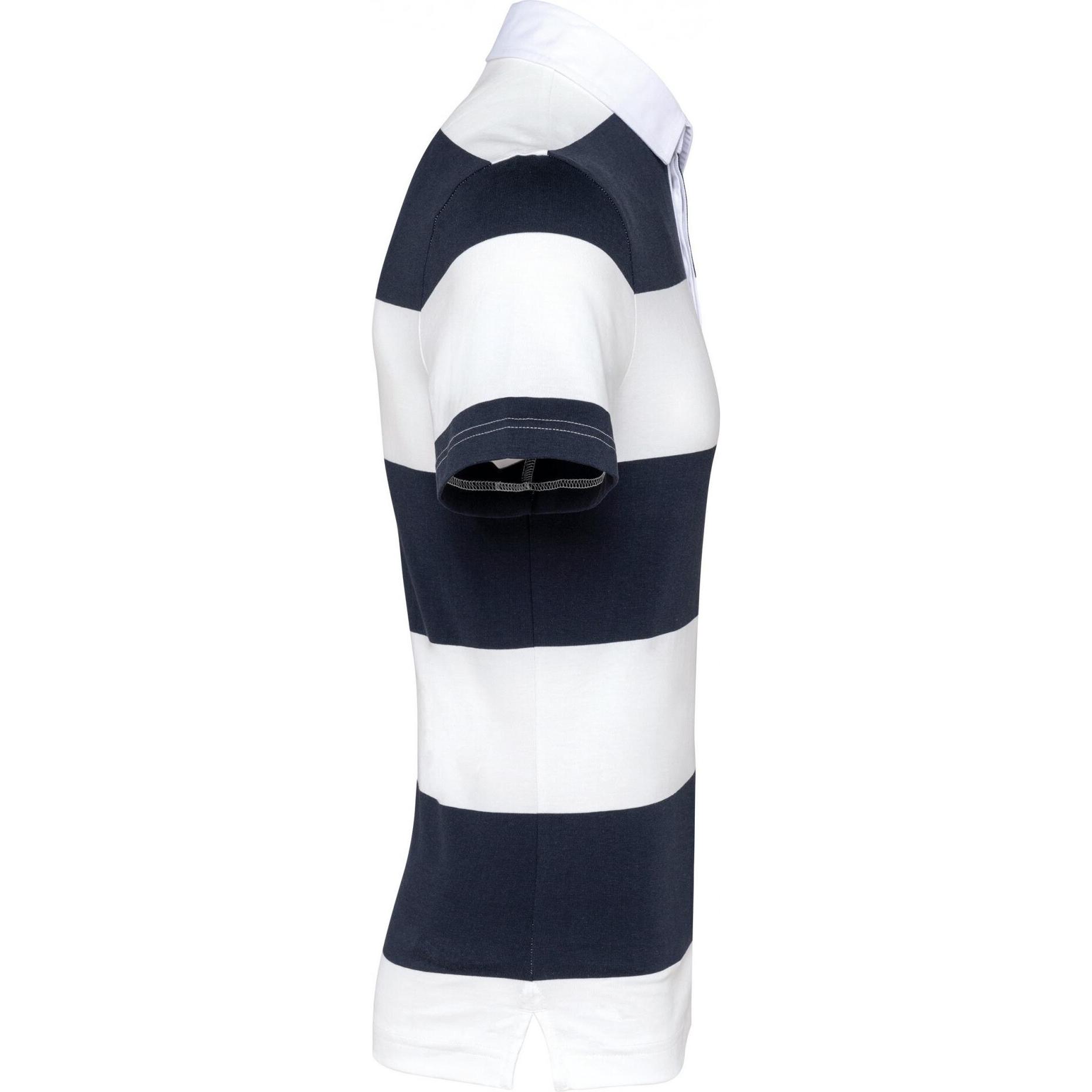 Thumbnail - Kariban, Herren, Shirt, Gestreiftes Poloshirt, Blau, (XS)