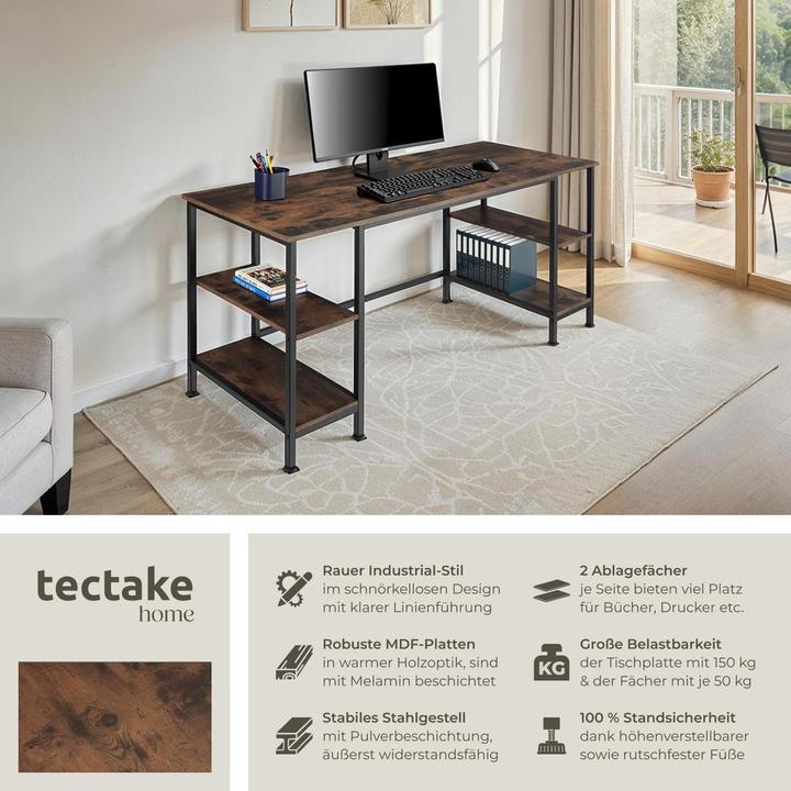 Image du produit tectake Bureau informatique Stoke (55 x 55 x 75 cm)