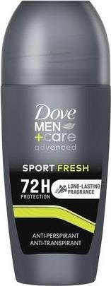 Actual product image Dove Men Care Deodorant Roll On Advanced Care Sport Fresh Antiperspirant for Men Alcohol-Free with 1 (Roll-on, 50 ml)