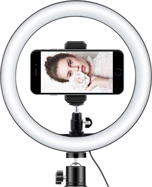 Produktbild JTI Selfie-Licht / Ringlicht (26 cm), Stativ und Zubehör (Ringleuchte)
