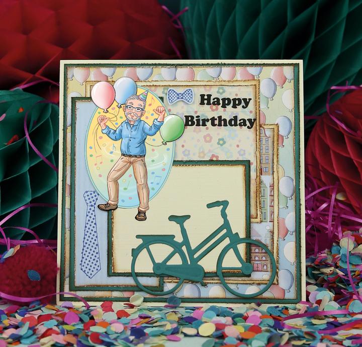 Image du produit Yvonne Creations Pochoir de découpe "Bicyclette avec panier".