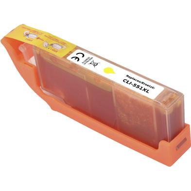 Renkforce, Druckerpatrone, Tinte ersetzt Canon CLI-551 Y XL (6446B001) Kompatibel Gelb RF-56797