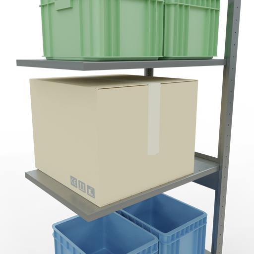 Actual product image Schulte Lagertechnik MULTIplus150 boltless add-on bay system with length bolts