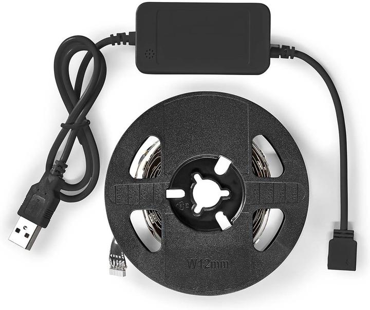 Immagine prodotto Nedis Striscia LED SmartLife | Bluetooth | RGB / bianco caldo | SMD | 2,00 m | IP20 | 2700 K | 380 lm | (Bianco caldo, 200 cm, Interno)