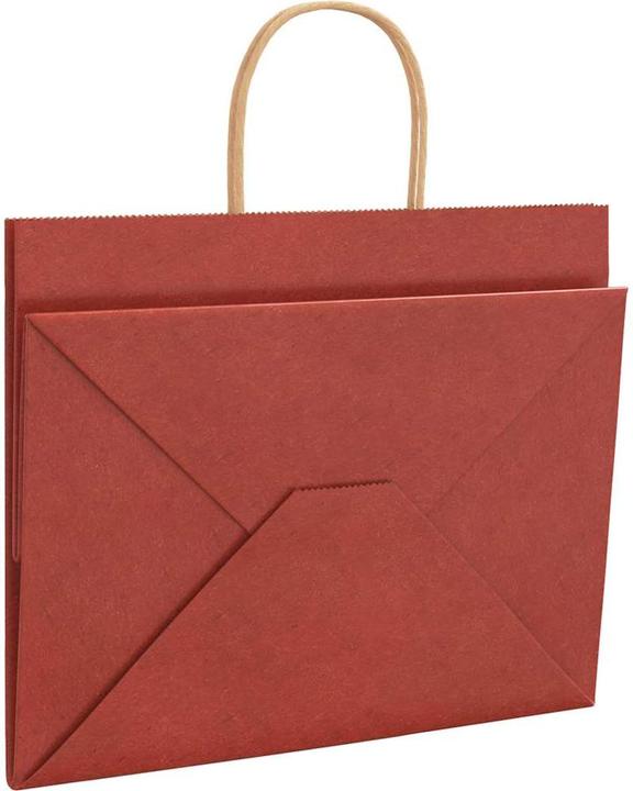 Actual product image VidaXL Kraft paper bags 50 pcs. with handle red 32x22x24 cm paper bag (Gift bag, 50 x)