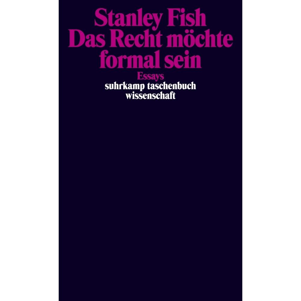 Suhrk.TB.Wi.2008 Fish:Recht möchte form, Fachbücher von Stanley Fish