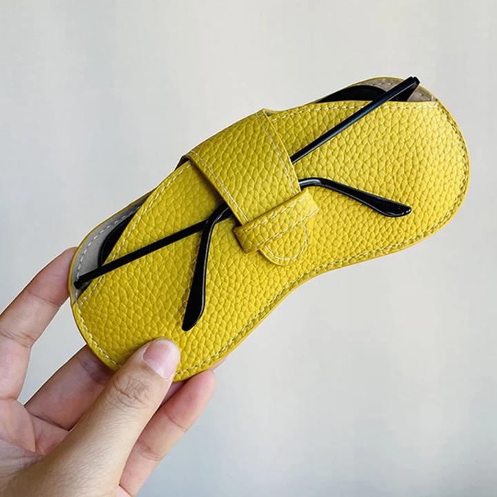 Immagine prodotto Only-Bags.Store PU Leder tragbare Brillen Tasche Sonnenbrille Lagerung Taschen Auto Brille Schutzhülle