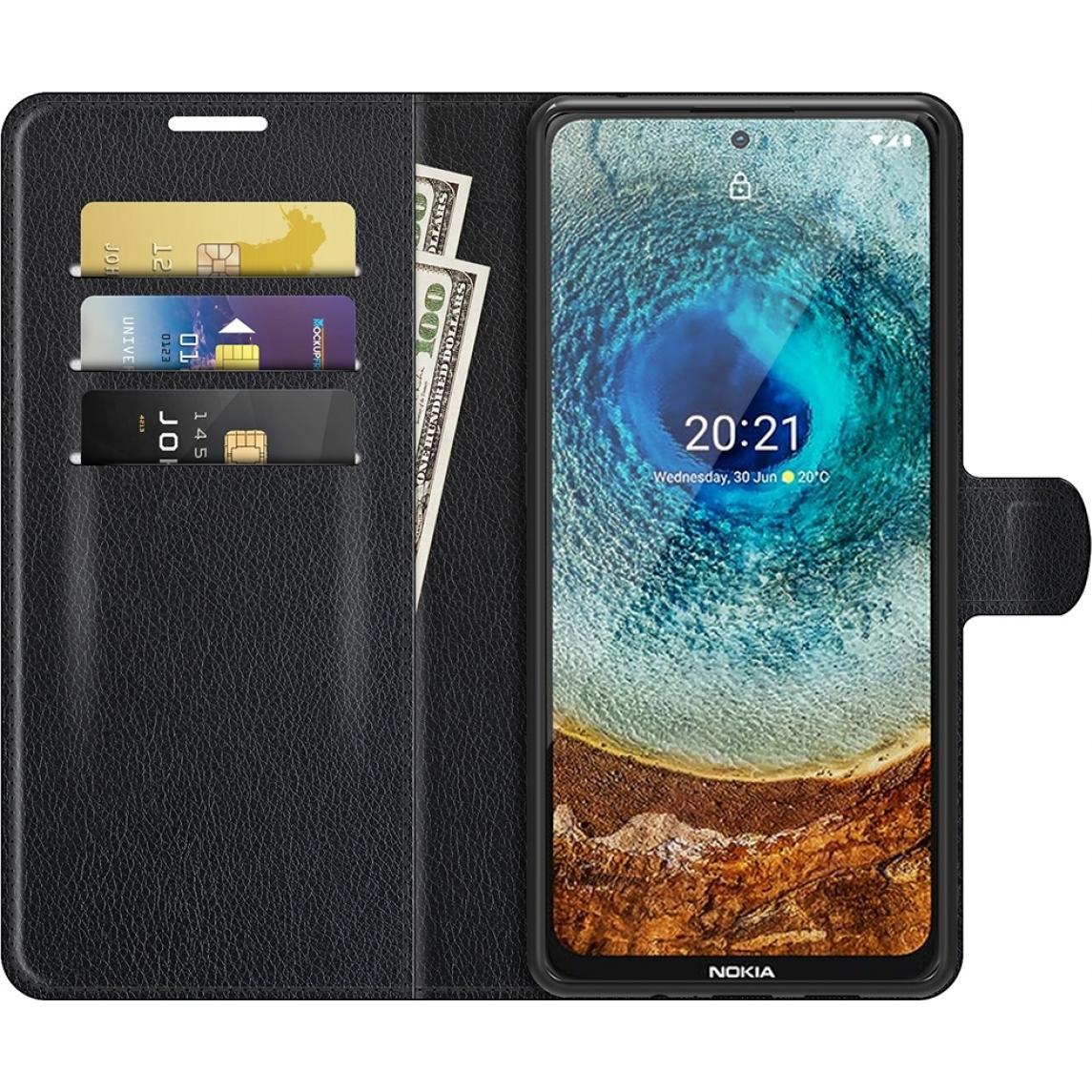 Thumbnail - Screenguard Nokia X20 Leather Guard Lederhülle (Nokia X20), Smartphone Hülle, Schwarz
