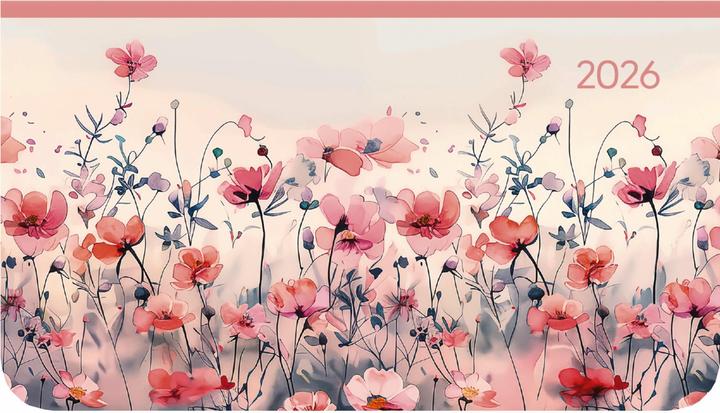 Produktbild Alpha Edition Ladytimer Pad Flower Field 2026 - Taschen-Kalender 15,6x9 cm - Blumen - Weekly - 128 Seiten - (Englisch, Deutsch, Französisch)
