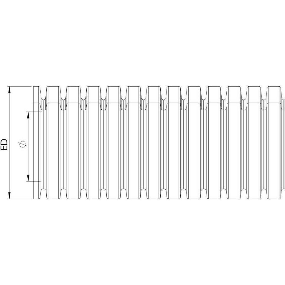 Thumbnail - Wiska, Kabelschutz + Kabelführung, BCAV-23-D-BK (Kabelschlauch, 50000 mm)