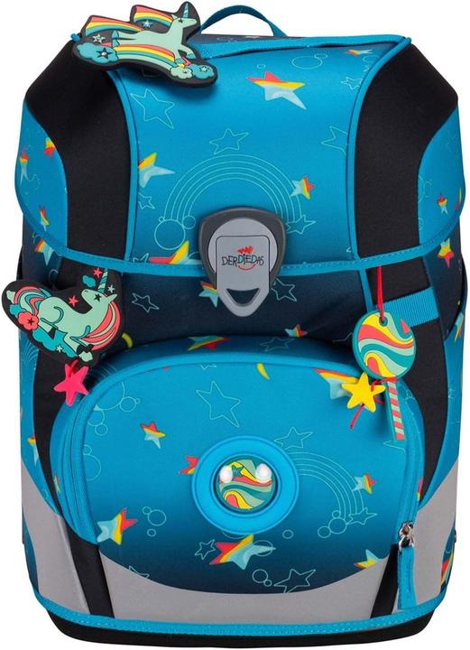 Actual product image Derdiedas ErgoFlex Tiny Exklusiv LED School Backpack Set 5-Piece Rainbow Star (21 l)