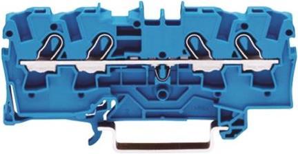 Productafbeelding Wago DIN rail klemmenstrook 4x4mm2 blauw