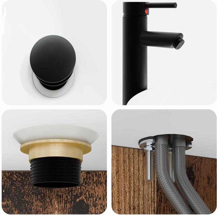 Actual product image vidaXL Wandmontiertes Waschbecken (405 mm, 410 mm)
