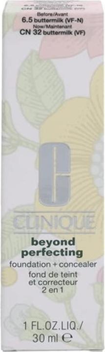 Actual product image Clinique Beyond Perfecting Foundation + Concealer (CN 32 Buttermilk)