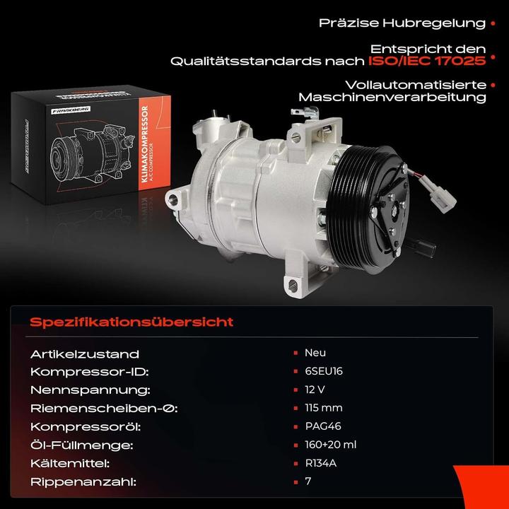 Actual product image Frankberg Climate Compressor Air Conditioning