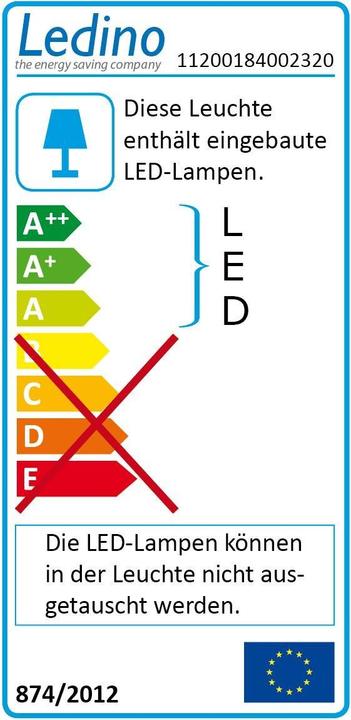 Energielabel Ledino Opbouwarmatuur Altona MNHF3 18 Watt 4000 K Wit (1450 lm)