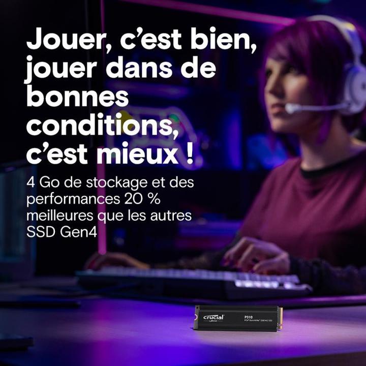 Produktbild Crucial P310 mit Heatsink (2000 GB, M.2, M.2 2280)