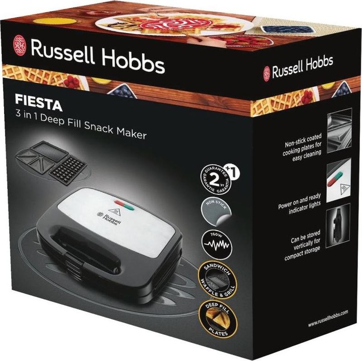 Immagine prodotto Russell Hobbs Fiesta Sandwich Toaster, acciaio inossidabile