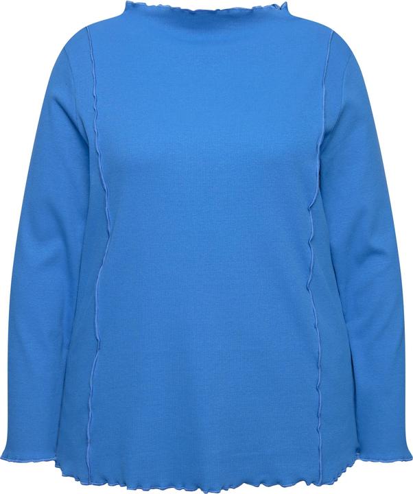 Produktbild Ulla Popken T-Shirt, Rippjersey, Stehkragen, Langarm (56)