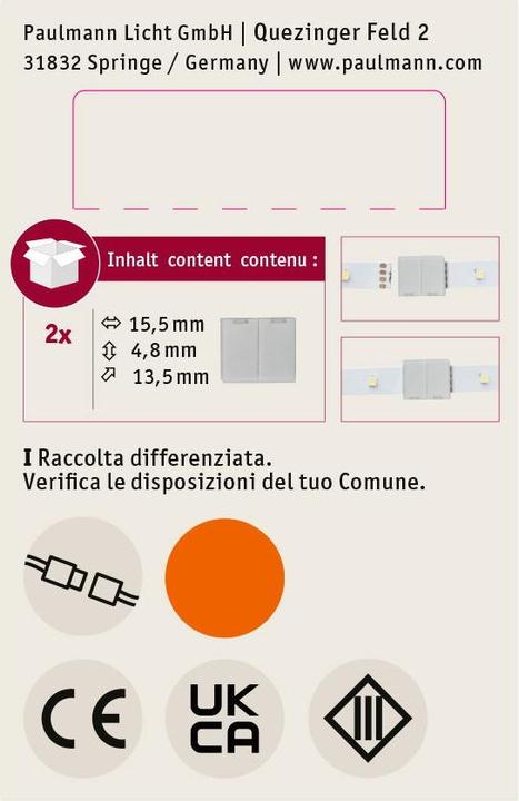 Image du produit Paulmann YourLED Eco Clip-to-Clip, jeu de 2