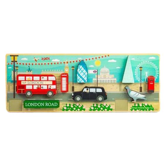 Bigjigs Holzpuzzle „London“ – 8 Stück. (8 onderdelen)