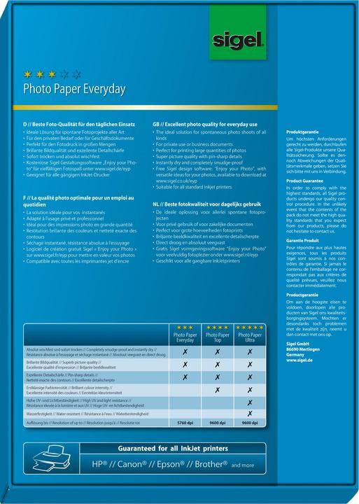 Produktbild Sigel Inkjet Everyday (170 g/m², A4, 100 x)