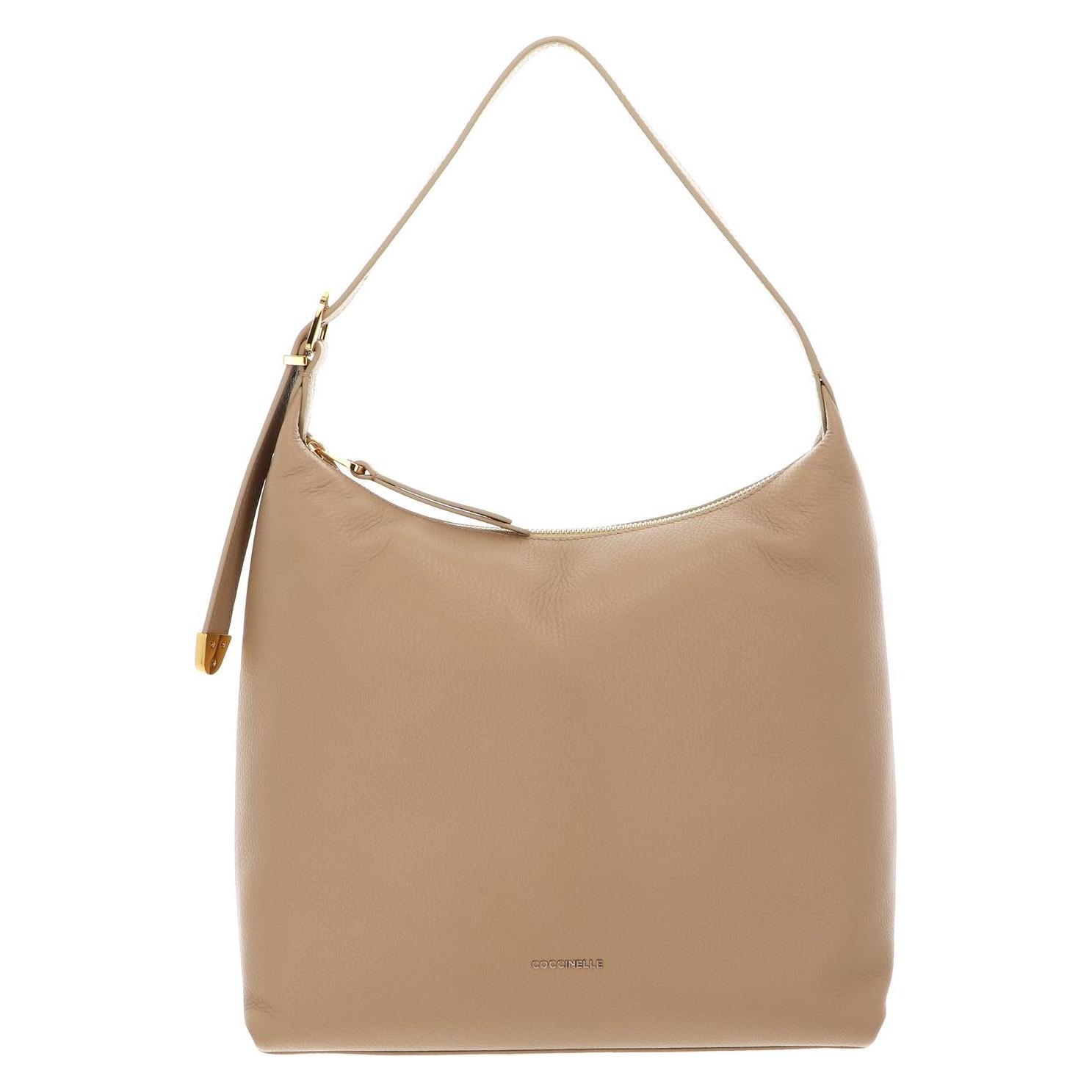 Coccinelle, Damen, Handtasche, Gleen Handbag Grained Leather, Beige