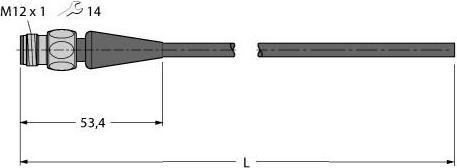 Produktbild Turck Food & Beverage hygienic TPE Anschlussleitung RSH4.5-25/TFG (25 m)