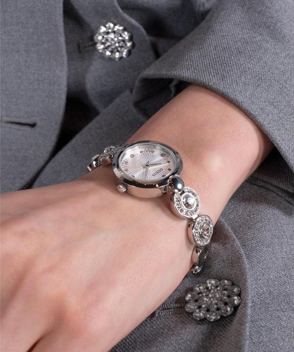 Produktbild Guess P SLV CS / SUN SLV DL / P SLV BRCT W/ CRYS W/ ADJT G LINKS Armbanduhr (26 mm)